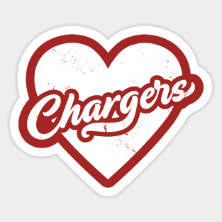 Vintage Chargers School Spirit // High School Football Mascot // Go Chargers Sticker